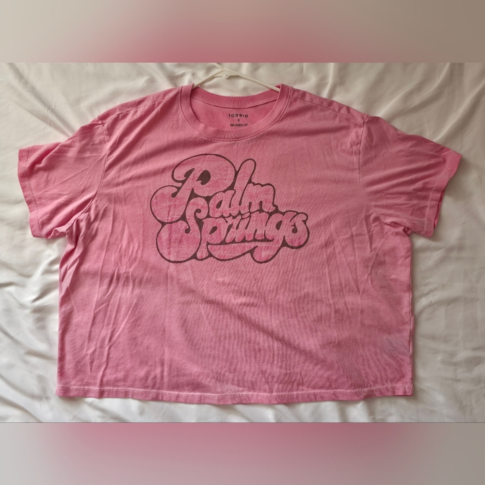 Torrid Pink Palm Springs Graphic Tee